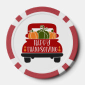 Lot De Jeton De Poker Camion Thanksgiving (Verso)