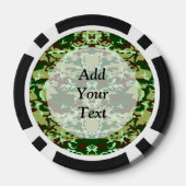 Lot De Jeton De Poker Camo vert (Verso)