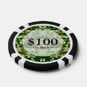 Lot De Jeton De Poker Camo vert (Simple)