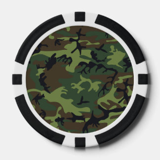 Lot De Jeton De Poker Camo Woodland