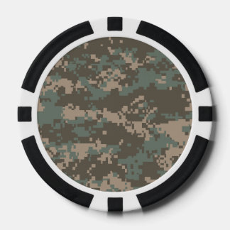 Lot De Jeton De Poker Camoflage ACU de l'armée