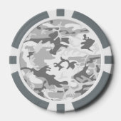 Lot De Jeton De Poker Camouflage gris neige d'hiver, Militaire, Armée (Recto)
