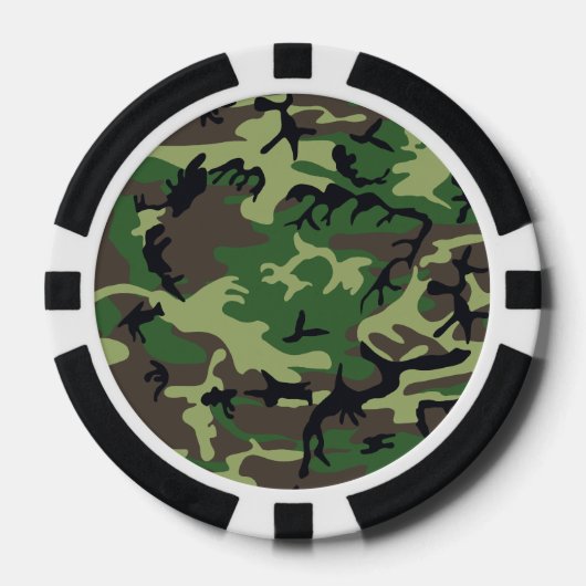 Lot De Jeton De Poker Camouflage militaire (Recto)