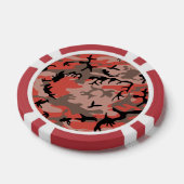 Lot De Jeton De Poker Camouflage rouge et Brown, Armée (Simple)