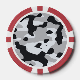 Lot De Jeton De Poker Camouflage urbain à haut contraste