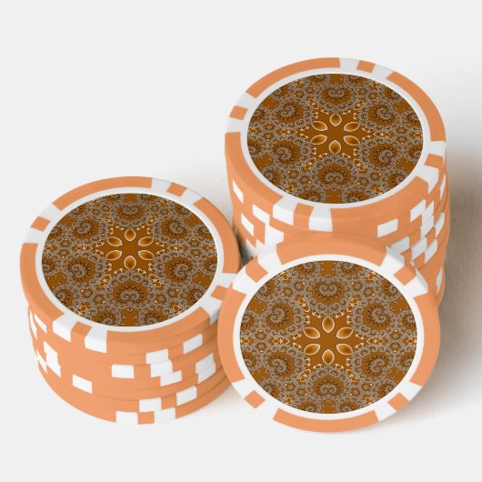 Lot De Jeton De Poker Caramel Fractal Lace  (Empiler)