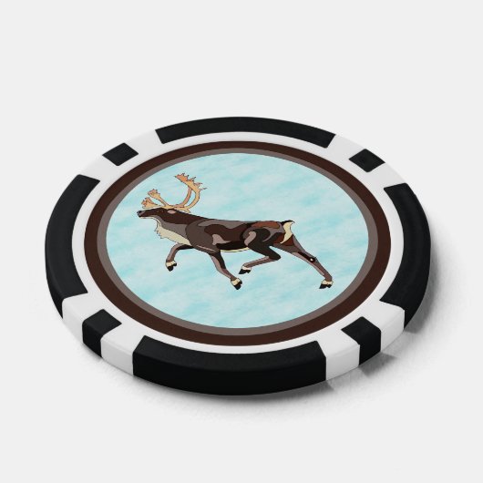 Lot De Jeton De Poker Caribou/Reindeer d'art populaire (Simple)