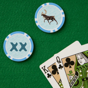 Lot De Jeton De Poker Caribou/Renne d'Art Populaire