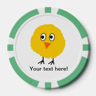 Lot De Jeton De Poker Caricature au poulet mignon