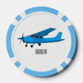 Lot De Jeton De Poker Caricature d'avion à voilure fixe (Verso)