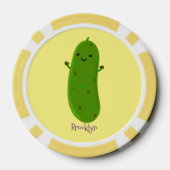 Lot De Jeton De Poker Caricature de cornichon joyeux (Verso)