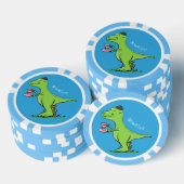 Lot De Jeton De Poker Caricature de dinosaure vert t rex (Empiler)
