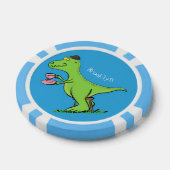 Lot De Jeton De Poker Caricature de dinosaure vert t rex (Simple)