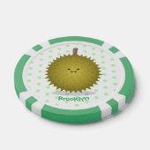 Lot De Jeton De Poker Caricature de durian joyeux (Simple)