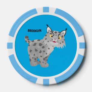 Lot De Jeton De Poker Caricature de lynx de lynx de lynx