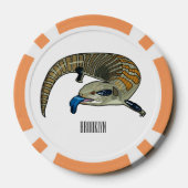 Lot De Jeton De Poker Caricature en bleu (Verso)