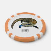 Lot De Jeton De Poker Caricature en bleu (Simple)