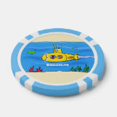 Lot De Jeton De Poker Caricature sous-marine joyeuse (Simple)