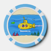 Lot De Jeton De Poker Caricature sous-marine joyeuse (Verso)