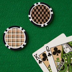 Lot De Jeton De Poker Carrés noirs orange