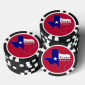 Lot De Jeton De Poker Carte des drapeaux autochtones du Texas (Empiler)