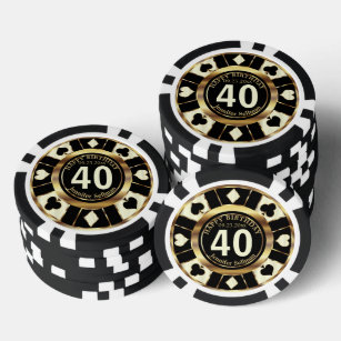 Lot De Jeton De Poker Casino Chip Las Vegas Anniversaire - Crème