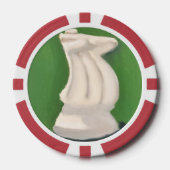 Lot De Jeton De Poker Cavalier blanc (Recto)