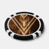 Lot De Jeton De Poker Cerf de Boho sur bois rustique (Simple)