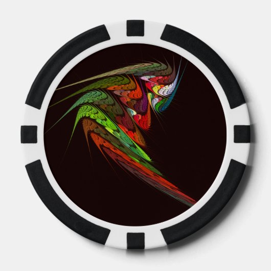 Lot De Jeton De Poker Chameleon Art Abstrait (Recto)