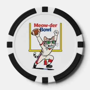Lot De Jeton De Poker Champion du Meow-der Bowl Chat de football américa