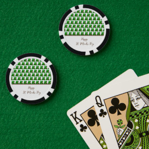 Lot De Jeton De Poker Chapeaux Verts Tendance Motif St Patrick