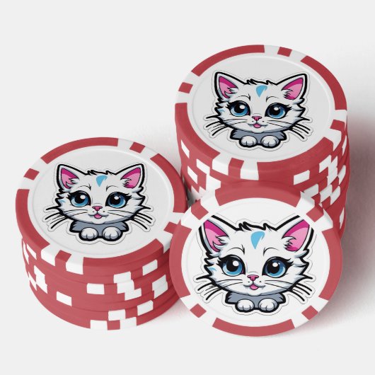 Lot De Jeton De Poker chat drôle (Empiler)
