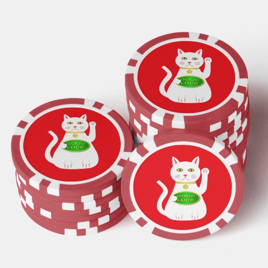 Lot De Jeton De Poker Chat Oriental Lucky (Empiler)