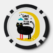 Lot De Jeton De Poker Chat sur la lune (Verso)