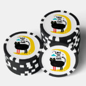 Lot De Jeton De Poker Chat sur la lune (Empiler)