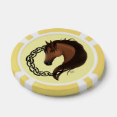 Lot De Jeton De Poker Cheval Brown celtique Jaune (Simple)