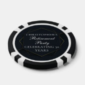 Lot De Jeton De Poker Chic Black Gold Custom Retirement Party (Simple)