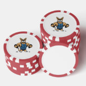 Lot De Jeton De Poker Chien Bodybuilder (Empiler)