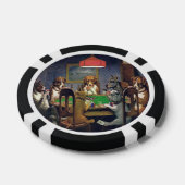 Lot De Jeton De Poker Chiens jouant aux chips de poker en argile (Simple)