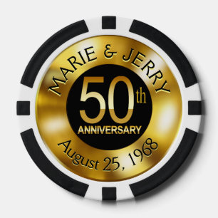 Lot De Jeton De Poker Chiffre de casino Marie & Jerry 50th Anniv 1968
