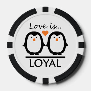 Lot De Jeton De Poker Chiffres de date du mariage Penguin Love