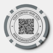 Lot De Jeton De Poker Chiffres QR Code Scan et texte personnalisé Busine (Verso)