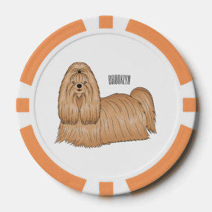 Lot De Jeton De Poker Chih tzu long cheveux dessin de chien