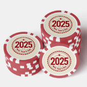 Lot De Jeton De Poker Chip de Pocker du Nouvel An 2025 (Empiler)