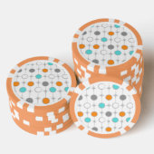 Lot De Jeton De Poker Chip de poker avec points rétro et Starbursts (Empiler)