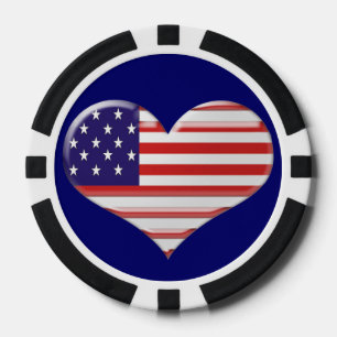 Lot De Jeton De Poker Chip de Poker Coeur États-Unis