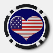 Lot De Jeton De Poker Chip de Poker Coeur États-Unis (Verso)