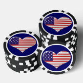 Lot De Jeton De Poker Chip de Poker Coeur États-Unis (Empiler)