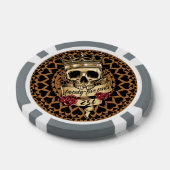 Lot De Jeton De Poker Chip de poker crâne et Rose - 25¢ (Simple)