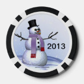 Lot De Jeton De Poker Chip de poker de vacances de Snowman (Verso)